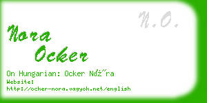 nora ocker business card